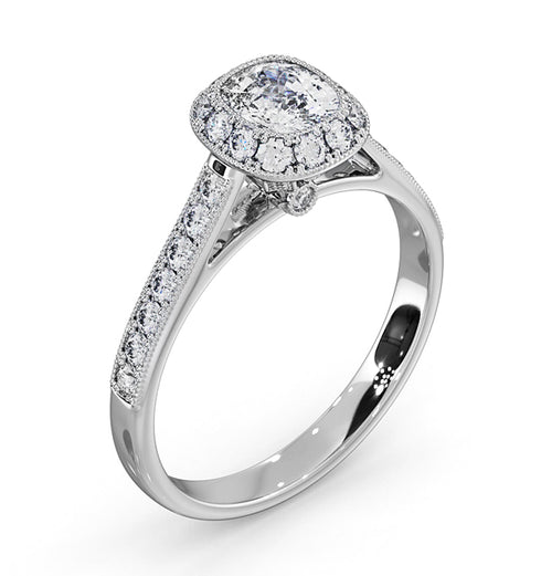 Danielle Diamond Engagement Side Stone Ring in Platinum 1CT G/VS2